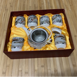 Подарочный чайный набор с рисунками на 6 персон. Photo 3